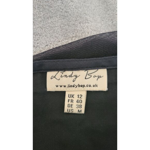 Lindy Bop Black Mesh Lace Dress - Picture 3 of 4